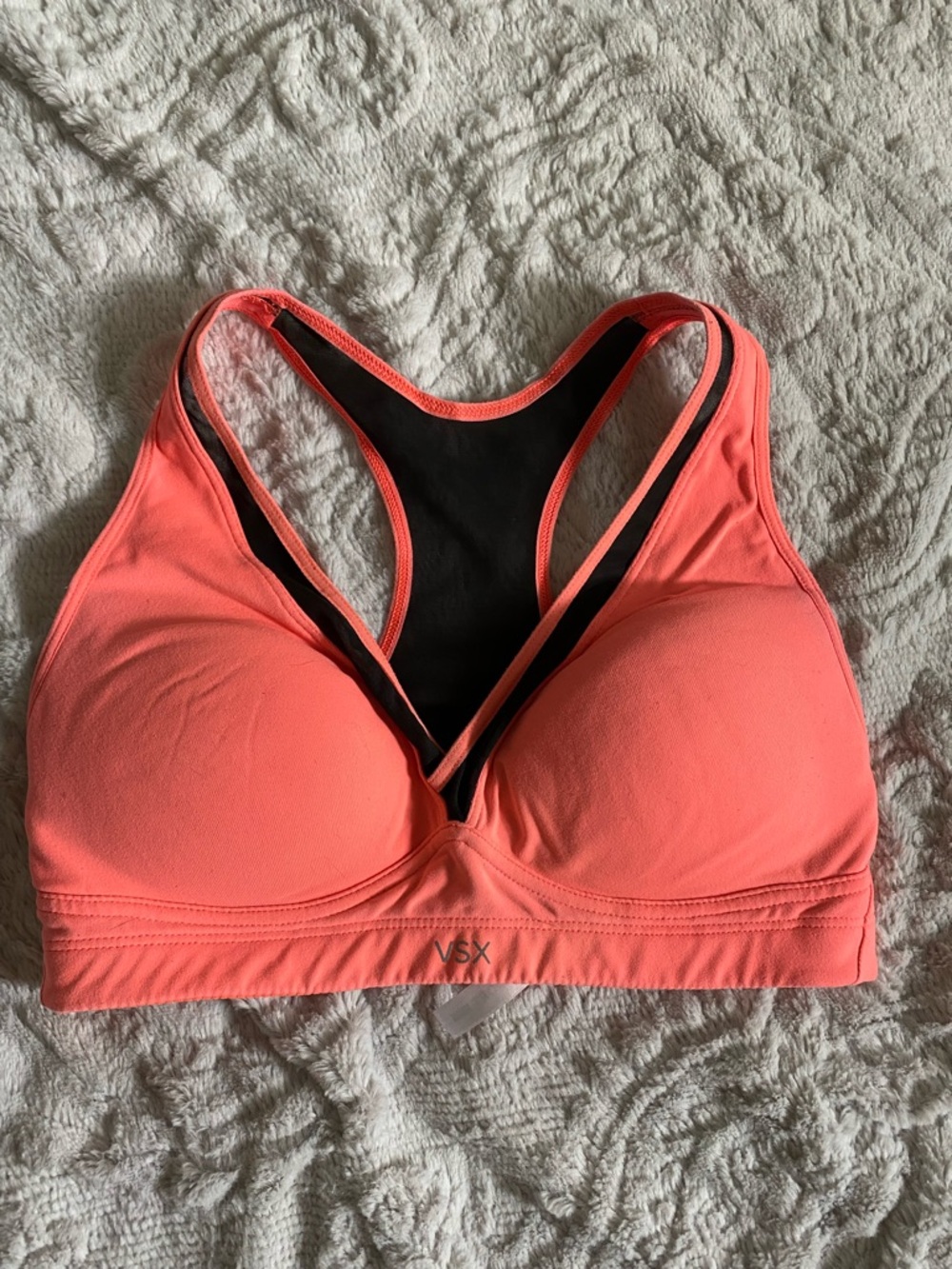 VSX Coral Pink Racerback Sports Bra - Padded Support